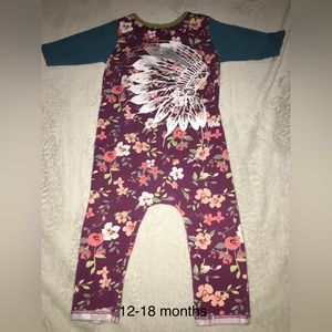 Rags to Raches Full Body Romper size 12-18 months. Beautiful piece!